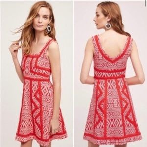 Anthropologie Maeve Emma Red Dress